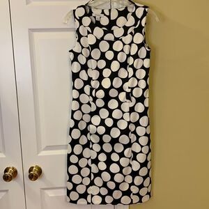 Dressbarn size 6 black and white polkadot dress (no belt)